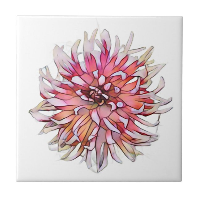 DAHLIA FLOWER TILE (Front)