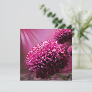 Dahlia Flowers Card