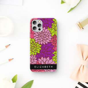 Dahlia Flowers, Colourful Flowers, Your Name iPhone 12 Pro Case