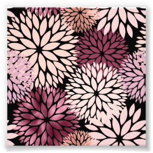 Dahlia Flowers Floral Gardening Romantic Garden Photo Print