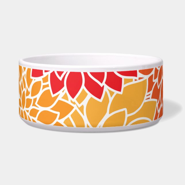 Dahlia Flowers, Pattern Of Flowers, Orange Dahlia (Front)