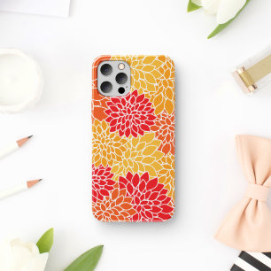 Dahlia Flowers, Pattern Of Flowers, Orange Dahlia iPhone 11 Case
