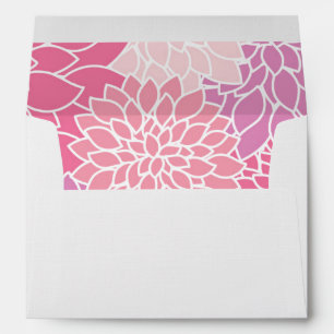 Dahlia Flowers, Pattern Of Flowers, Pink Dahlia Envelope