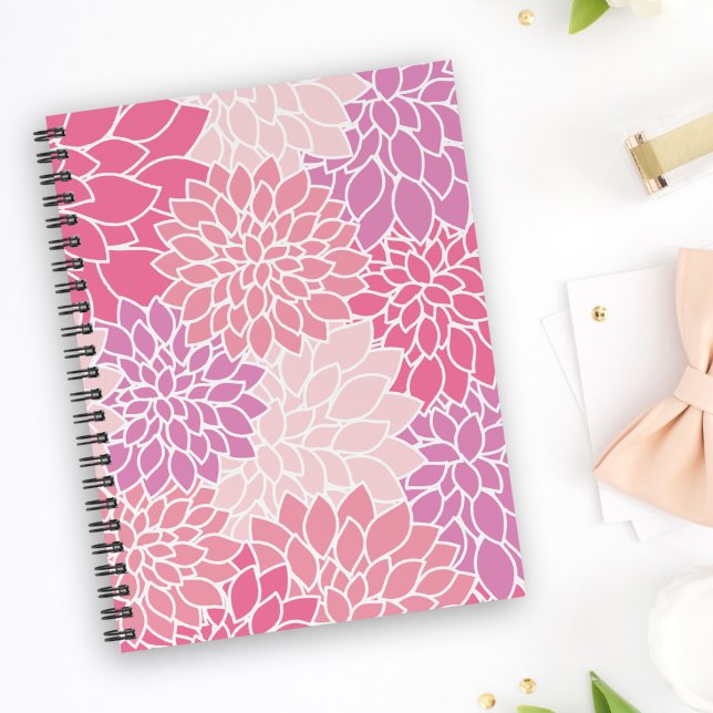Dahlia Flowers, Pattern Of Flowers, Pink Dahlia Planner (Creator Uploaded)
