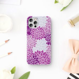 Dahlia Flowers, Pattern Of Flowers, Purple Dahlia Case-Mate iPhone Case