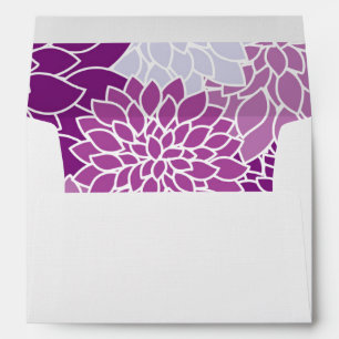 Dahlia Flowers, Pattern Of Flowers, Purple Dahlia Envelope