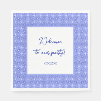 Dahlia Flowers Personalized Party Paper Napkins