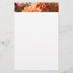Dahlia Flowers Stationery custom Dahlias