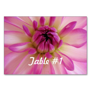 Dahlia Flowers Table Number