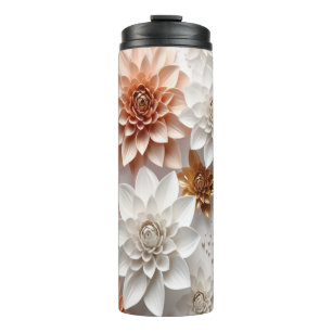 Dahlia Flowers Thermal Tumbler