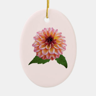 Dahlia Foxy Lady Ceramic Tree Decoration