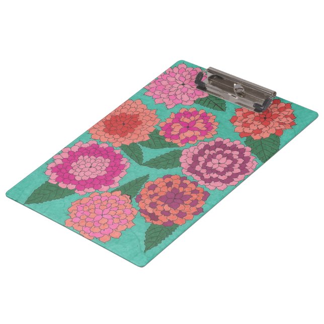 Dahlia Garden Clipboard (Angled)