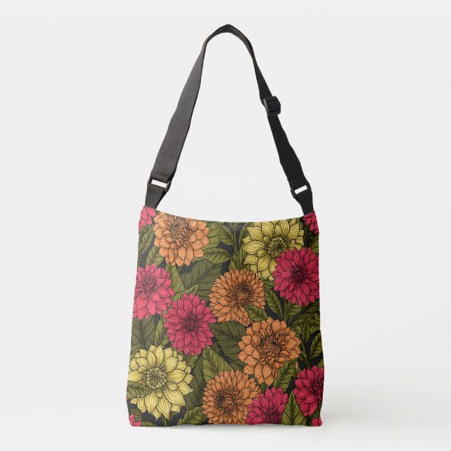 Dahlia garden crossbody bag (Front)