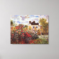 Dahlia Garden in Argenteuil Claude Monet Fine Art