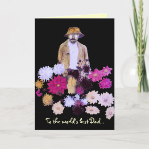 Dahlia Gardener Fathers Day Card