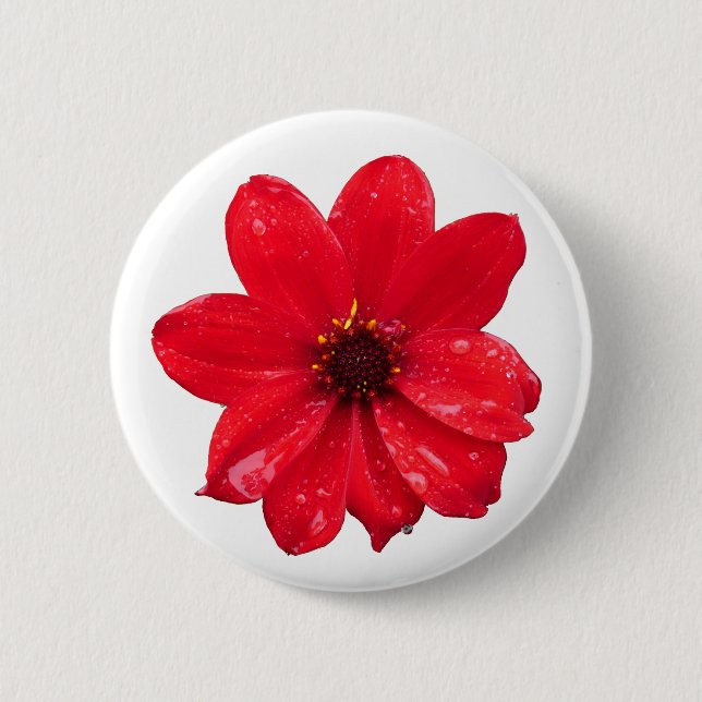 Dahlia in the Rain 6 Cm Round Badge (Front)
