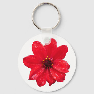 Dahlia in the Rain Key Ring