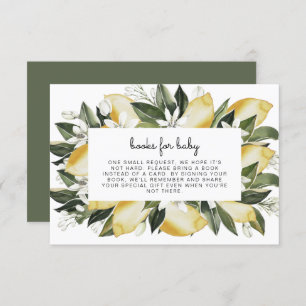 Dahlia - Lemon Citrus Baby Shower Books for Baby Invitation