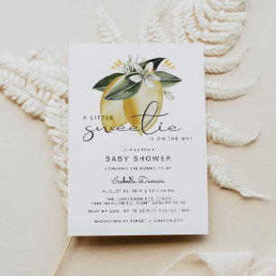DAHLIA Lemon Citrus Fruit Summer Baby Shower Invitation