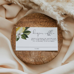 DAHLIA Lemon Citrus Fruit Summer Diaper Raffle Place Card