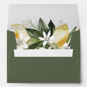 DAHLIA Lemon Citrus Fruit Summer Floral Envelope
