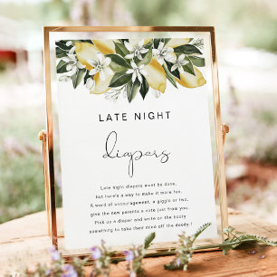 DAHLIA Lemon Late Night Diapers Game Poster