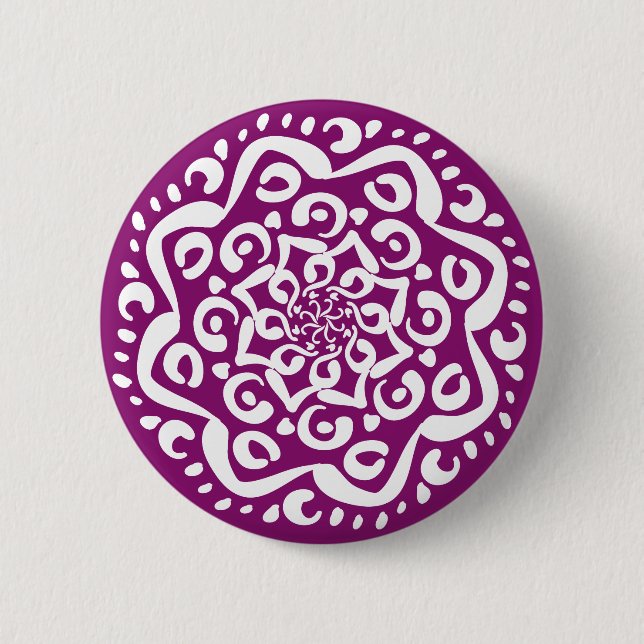 Dahlia Mandala 6 Cm Round Badge (Front)