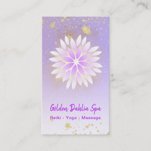 *~* Dahlia Mandala Pastel Lavender Pink AP2 Business Card