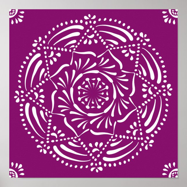 Dahlia Mandala Poster (Front)