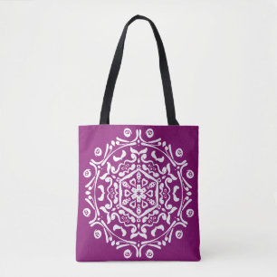 Dahlia Mandala Tote Bag