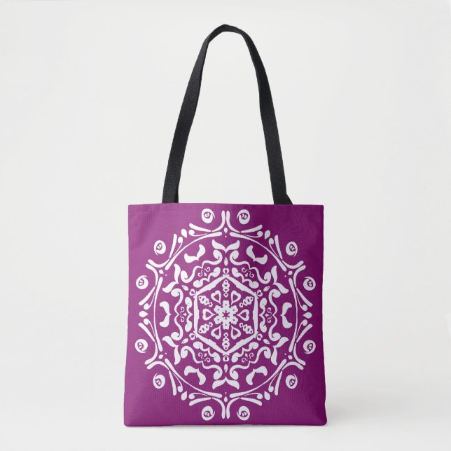 Dahlia Mandala Tote Bag (Front)