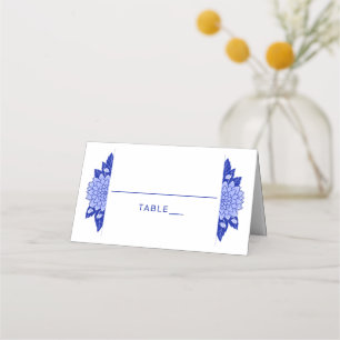 Dahlia Personalized Wedding Folded Table Place Card