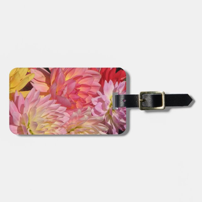 Dahlia Petals Luggage Tag (Front Horizontal)