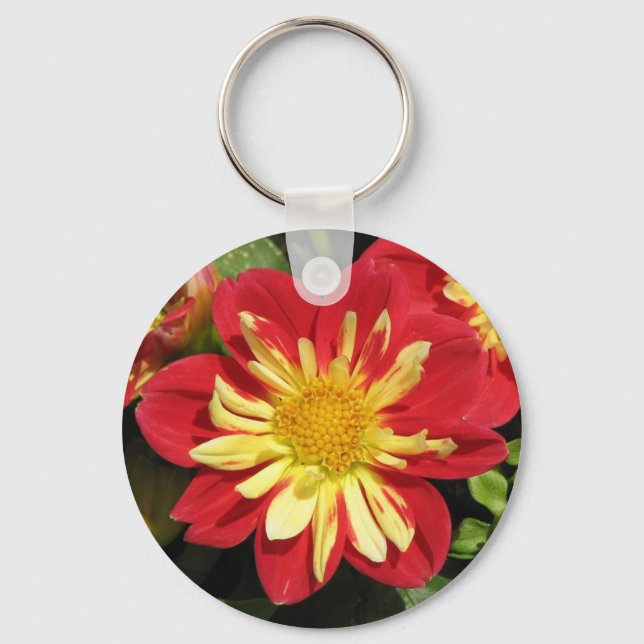 Dahlia Scarlet Key Ring (Front)