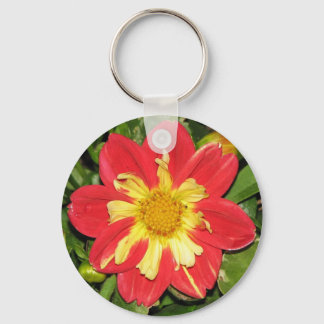 Dahlia Scarlet Key Ring