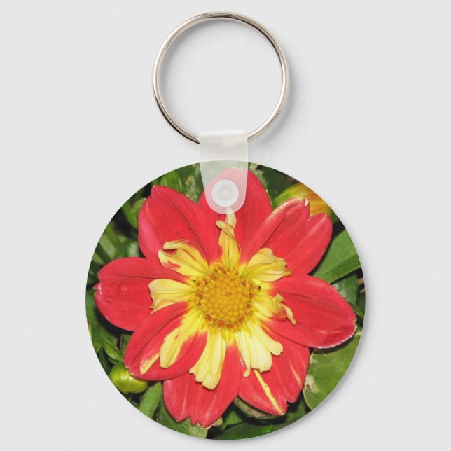 Dahlia Scarlet Key Ring (Front)