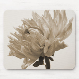 dahlia sepia print mouse pad