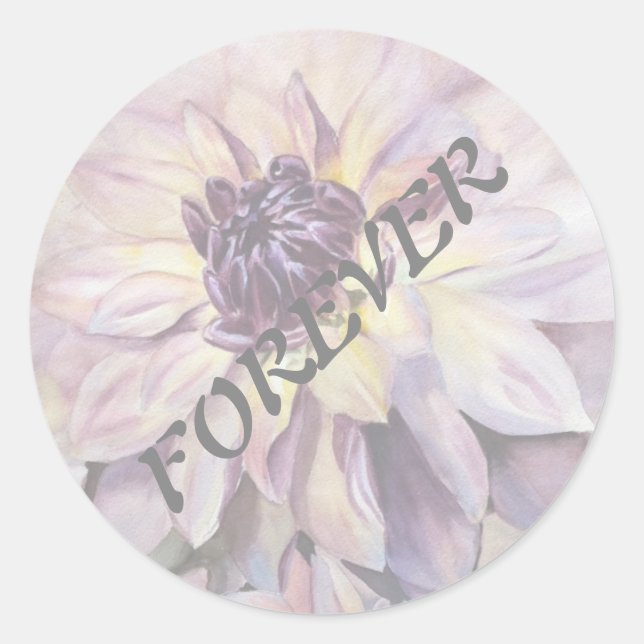 DAHLIA  WEDDING STICKERS (Front)