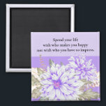 Dahlias - Amethyst Wedding Favor Magnet<br><div class="desc">A lovely little gift for your wedding guests!  This 2"x2" magnet can go home with your attendees and then be utilized on their refrigerators or file cabinets and will always remind them of your special day.</div>