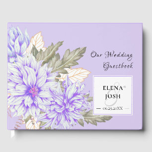 Dahlias Amethyst Wedding Guestbook