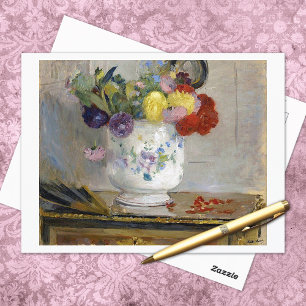 Dahlias Berthe Morisot Fine Art Postcard