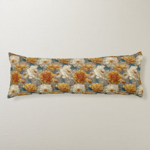 Dahlias Floral Cosy Home Luxury Travel Body Cushion