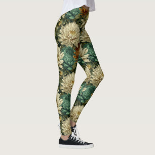 Dahlias Flower Weightlifting Dahlias Fantasy Leggings