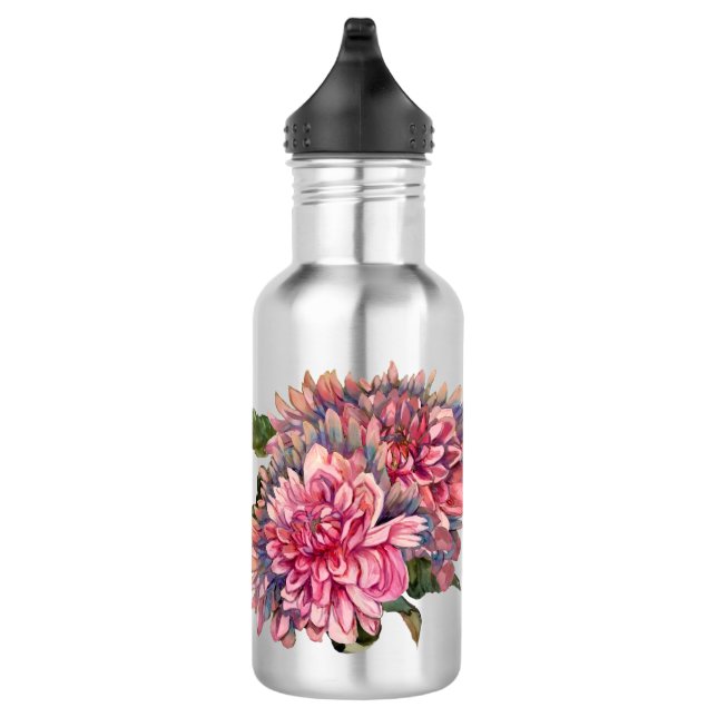 dahlias flowers 532 ml water bottle (Right)