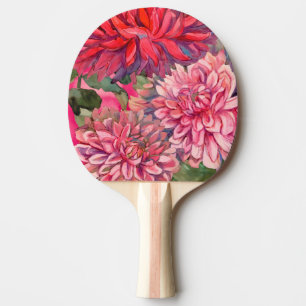 dahlias flowers ping pong paddle