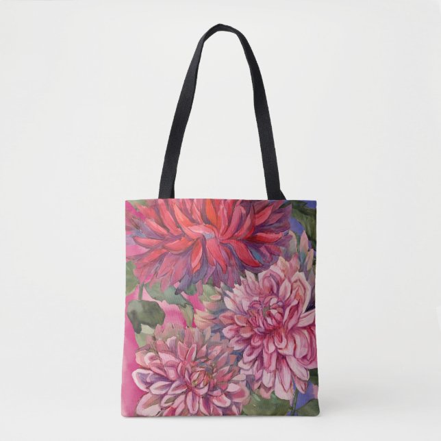dahlias flowers tote bag (Front)