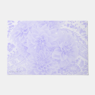 Dahlias In Blue Doormat