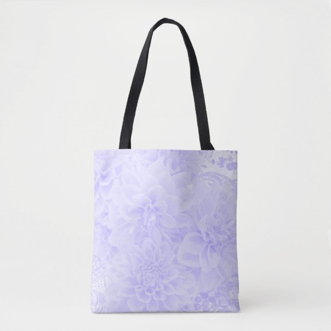 Dahlias In Blue Tote Bag (Front)