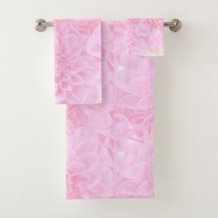 Dahlias In Soft Pink Bath Towel Set