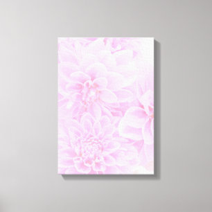 Dahlias In Soft Pink Canvas Print